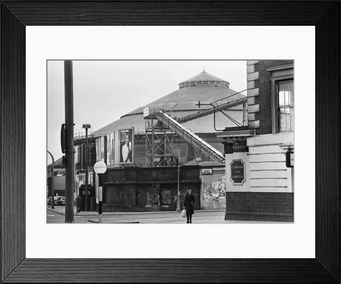 Framed Print : Exterior view of the Roundhouse performing arts and concert venue situated at the Grade Framed Print : Exterior view of the Roundhouse performing arts and concert venue situated at the Grade