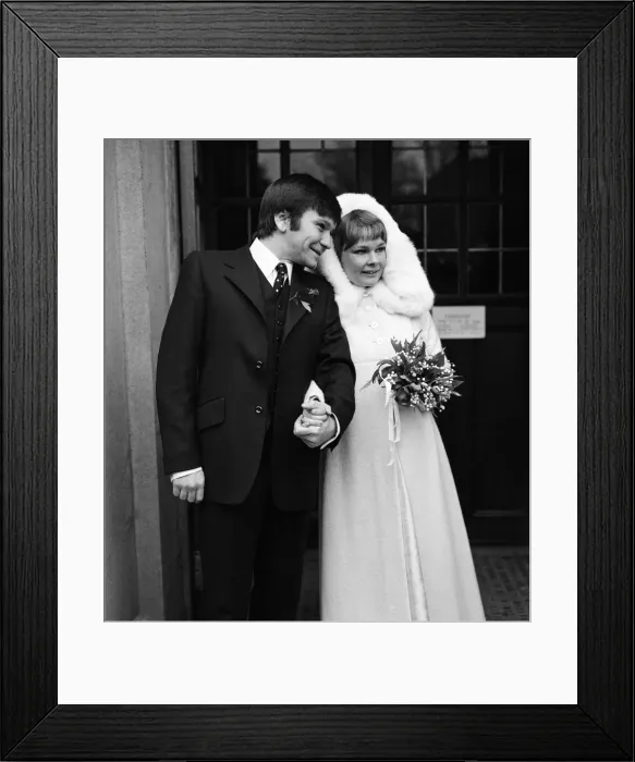Framed Print : Actress Judi Dench marries actor Michael Williams at St Marys Catholic Church Framed Print : Actress Judi Dench marries actor Michael Williams at St Marys Catholic Church