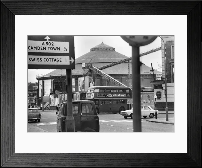 Framed Print : Exterior view of the Roundhouse performing arts and concert venue situated at the Grade Framed Print : Exterior view of the Roundhouse performing arts and concert venue situated at the Grade