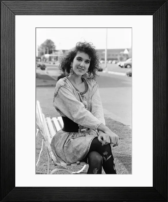 Framed Print : Celine Dion, Canadian singer aged 20 years old, representing Switzerland Framed Print : Celine Dion, Canadian singer aged 20 years old, representing Switzerland