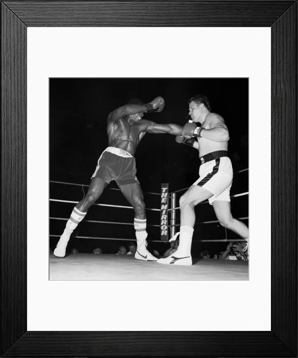 Framed Print : Frank Bruno vs. Anders Eklund for the European Heavyweight Title Framed Print : Frank Bruno vs. Anders Eklund for the European Heavyweight Title