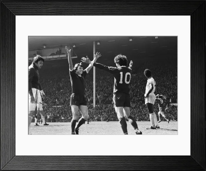 Framed Print : Liverpool Football team celebrate winning the League title after defeating Aston Villa Framed Print : Liverpool Football team celebrate winning the League title after defeating Aston Villa