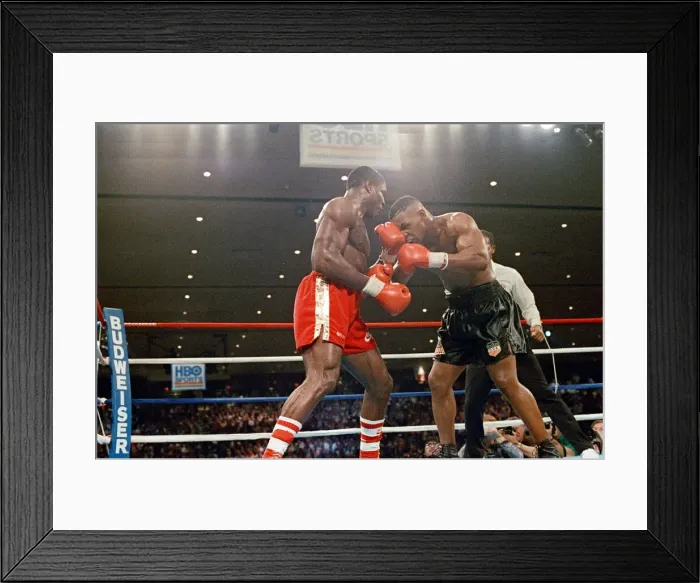 Framed Print : Mike Tyson vs. Frank Bruno for the WBA, WBC, IBF and lineal heavyweight championships Framed Print : Mike Tyson vs. Frank Bruno for the WBA, WBC, IBF and lineal heavyweight championships