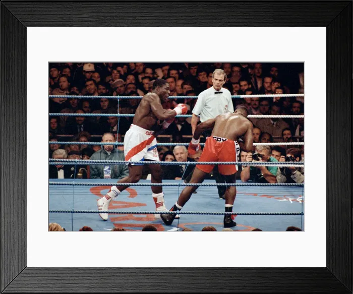 Framed Print : Lennox Lewis vs. Frank Bruno at the National Stadium, Cardiff Arms Park