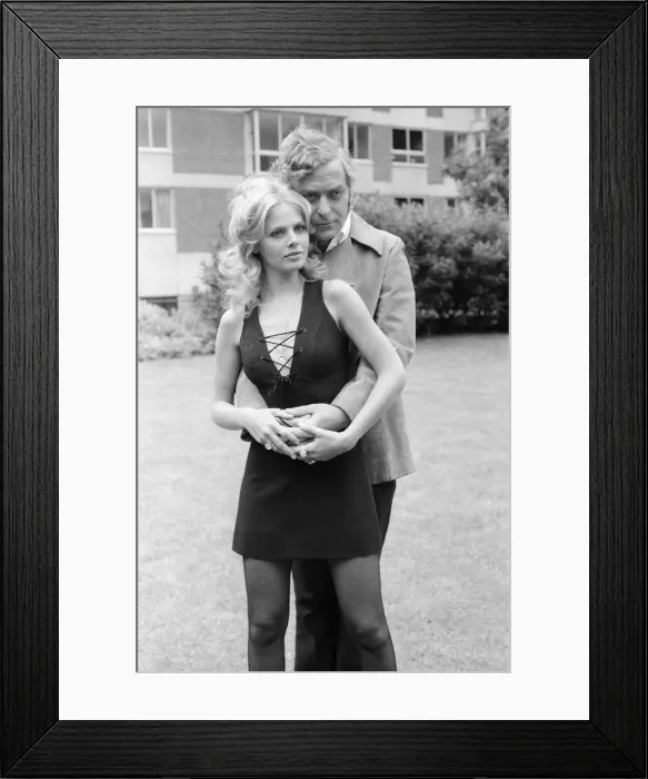 Framed Print : Michael Caine and Britt Ekland pictured together, on day one of shooting Michael Framed Print : Michael Caine and Britt Ekland pictured together, on day one of shooting Michael