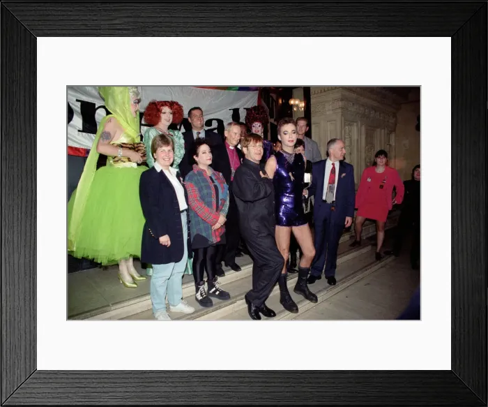 Framed Print : Various celebrities including Dale Winton, Sandi Toksvig, Janis Ian, Elton John Framed Print : Various celebrities including Dale Winton, Sandi Toksvig, Janis Ian, Elton John