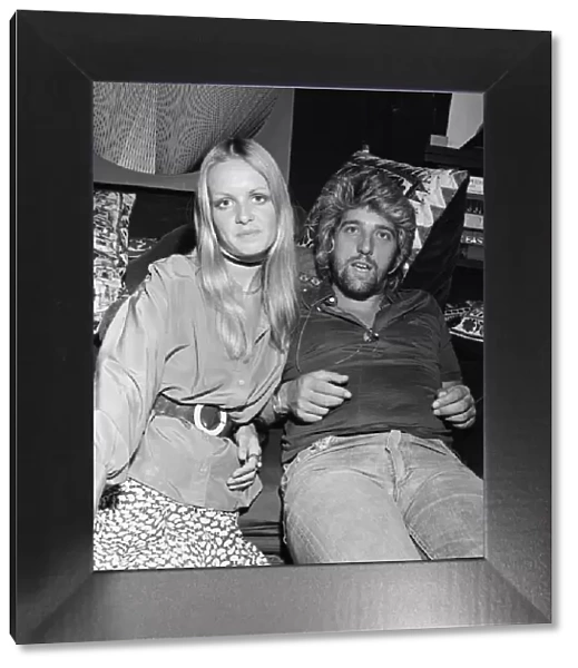Twiggy, pictured in 1970, with her boyfriend Justin de Villeneuve