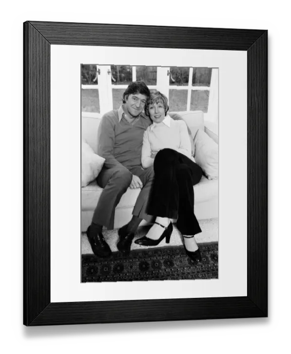 Framed Print : Michael Parkinson at home in Berkshire with his wife Mary. 1st March 1978 Framed Print : Michael Parkinson at home in Berkshire with his wife Mary. 1st March 1978