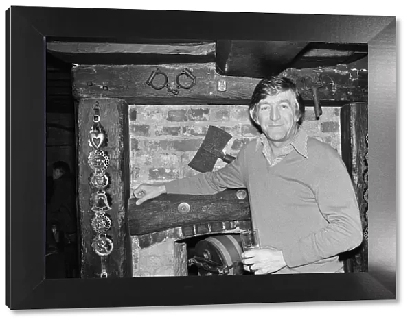 Michael Parkinson at a pub near his home in Berkshire. 1st March 1978