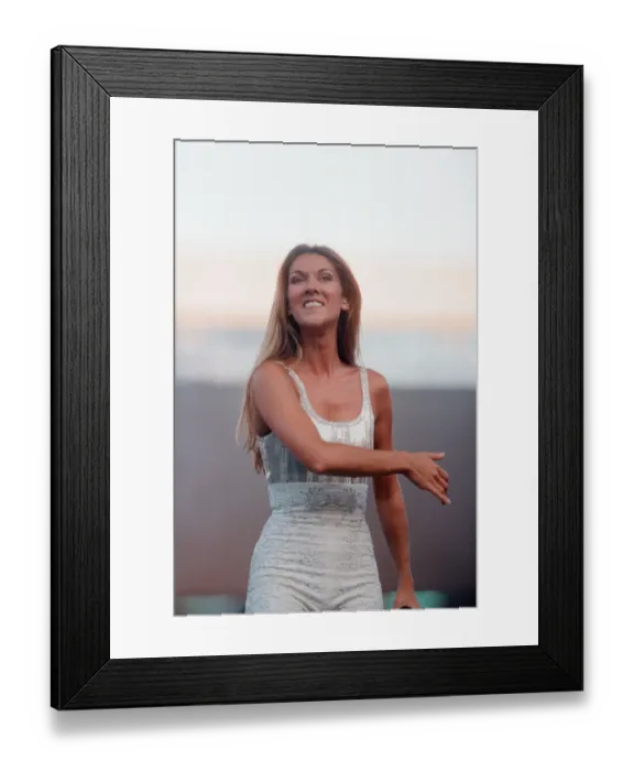 Framed Print : Celine Dion in Concert, Lets Talk About Love World Tour, Murrayfield Stadium