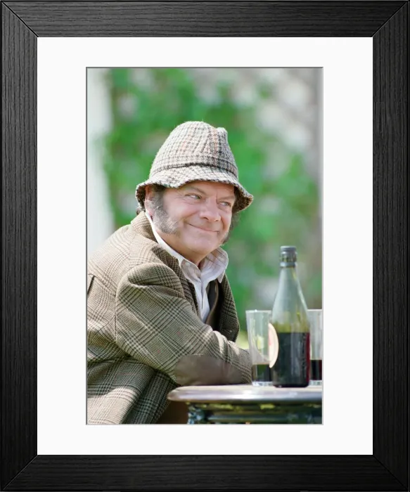 Framed Print : David Jason playing the role of Pop Larkin during the filming of Framed Print : David Jason playing the role of Pop Larkin during the filming of