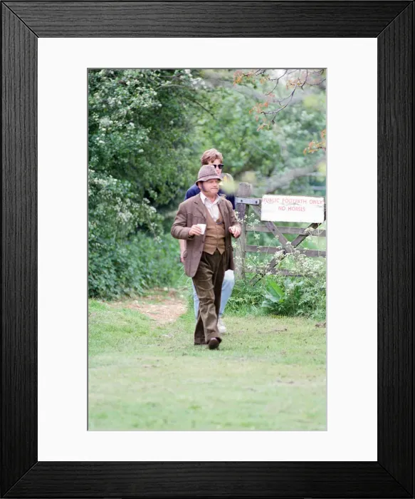 Framed Print : David Jason playing the role of Pop Larkin during the filming of Framed Print : David Jason playing the role of Pop Larkin during the filming of