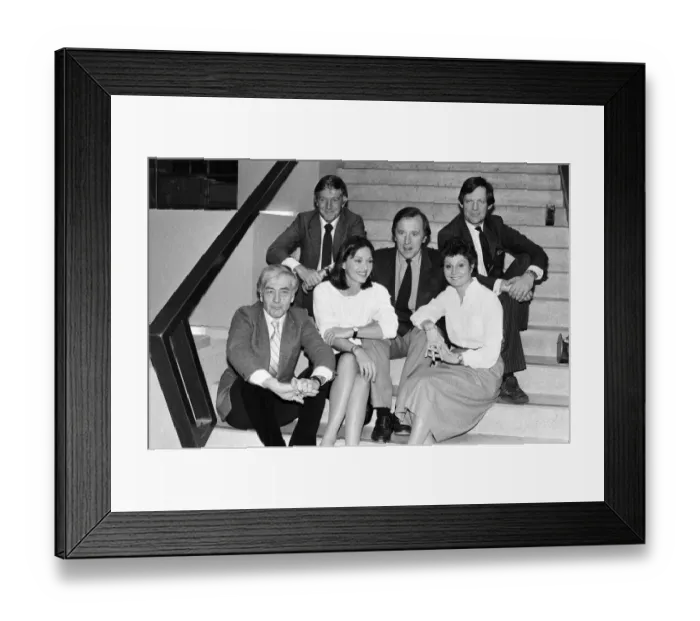 Framed Print : Robert Kee, Michael Parkinson, Anna Ford, David Frost, Angela Rippon Framed Print : Robert Kee, Michael Parkinson, Anna Ford, David Frost, Angela Rippon