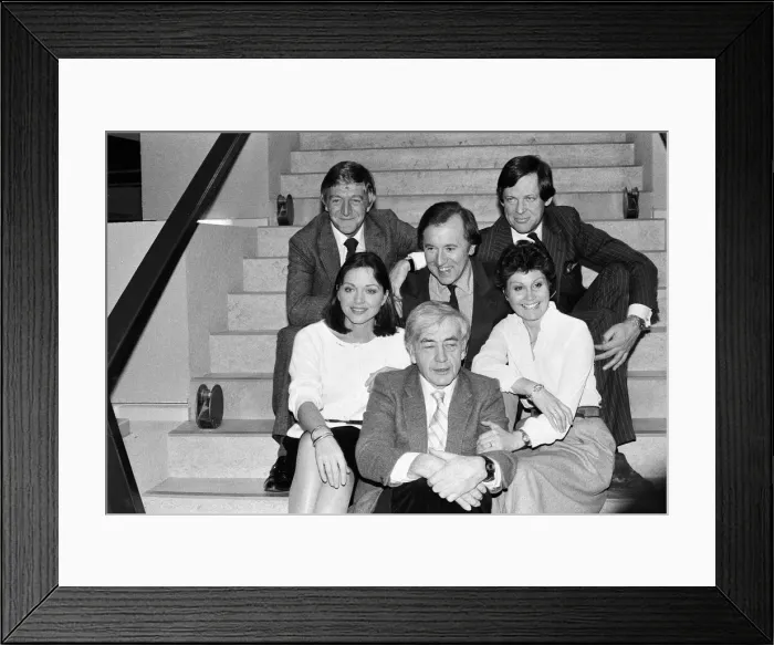 Framed Print : Robert Kee, Michael Parkinson, Anna Ford, David Frost, Angela Rippon Framed Print : Robert Kee, Michael Parkinson, Anna Ford, David Frost, Angela Rippon