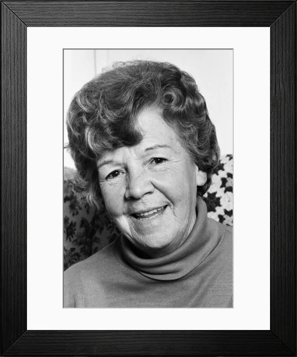 Framed Print : Freda Parkinson, mother of TVs Michael Parkinson. February 1981 Framed Print : Freda Parkinson, mother of TVs Michael Parkinson. February 1981