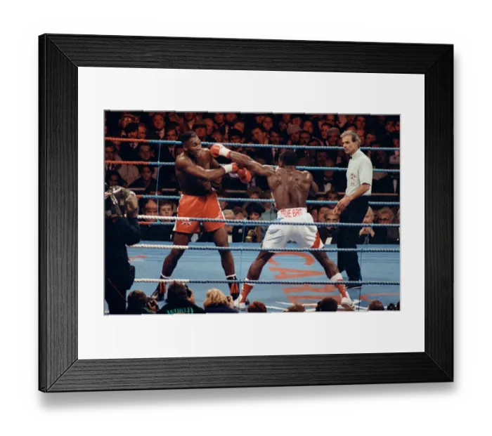 Framed Print : Lennox Lewis vs. Frank Bruno at the National Stadium, Cardiff Arms Park Framed Print : Lennox Lewis vs. Frank Bruno at the National Stadium, Cardiff Arms Park