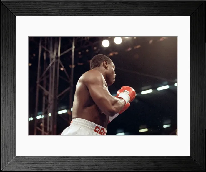Framed Print : Lennox Lewis vs. Frank Bruno at the National Stadium, Cardiff Arms Park Framed Print : Lennox Lewis vs. Frank Bruno at the National Stadium, Cardiff Arms Park
