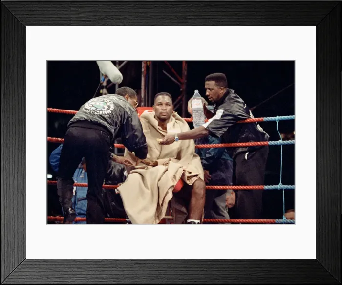 Framed Print : Lennox Lewis vs. Frank Bruno at the National Stadium, Cardiff Arms Park Framed Print : Lennox Lewis vs. Frank Bruno at the National Stadium, Cardiff Arms Park