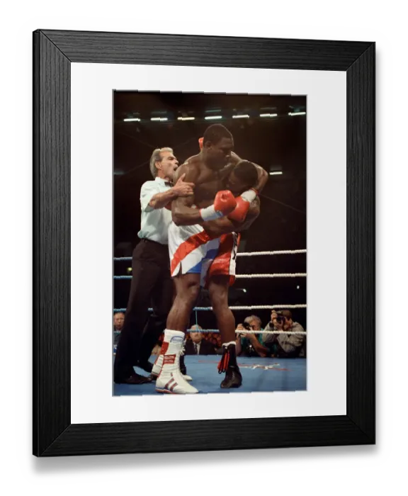 Framed Print : Lennox Lewis vs. Frank Bruno at the National Stadium, Cardiff Arms Park Framed Print : Lennox Lewis vs. Frank Bruno at the National Stadium, Cardiff Arms Park