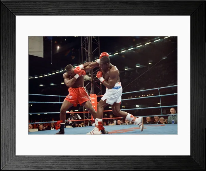Framed Print : Lennox Lewis vs. Frank Bruno at the National Stadium, Cardiff Arms Park Framed Print : Lennox Lewis vs. Frank Bruno at the National Stadium, Cardiff Arms Park