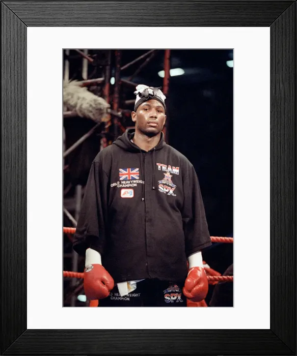 Framed Print : Lennox Lewis vs. Frank Bruno at the National Stadium, Cardiff Arms Park Framed Print : Lennox Lewis vs. Frank Bruno at the National Stadium, Cardiff Arms Park