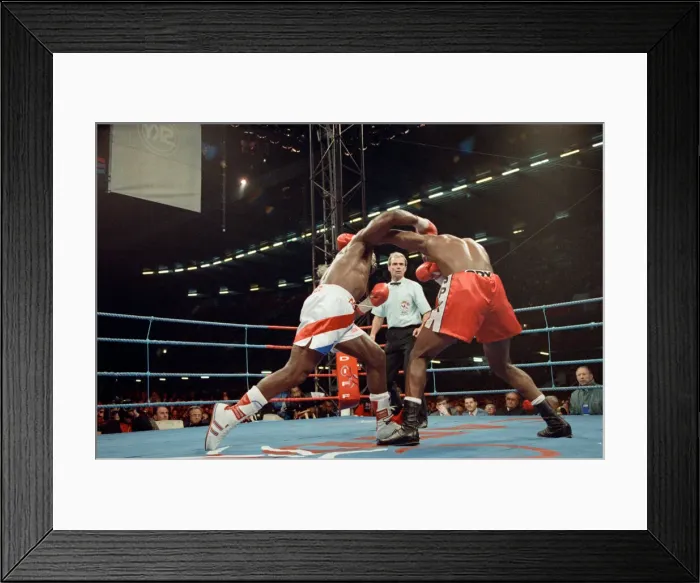 Framed Print : Lennox Lewis vs. Frank Bruno at the National Stadium, Cardiff Arms Park Framed Print : Lennox Lewis vs. Frank Bruno at the National Stadium, Cardiff Arms Park