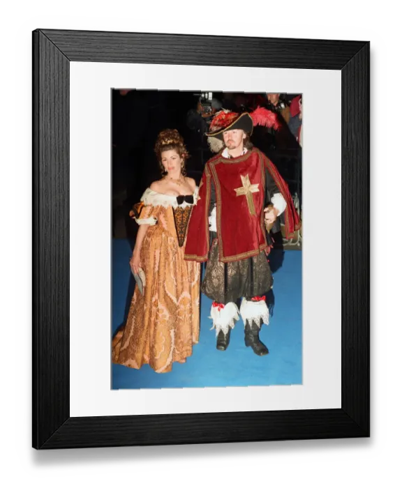 Framed Print : Paul Young and wife Stacey arriving at Elton Johns 50th birthday party Framed Print : Paul Young and wife Stacey arriving at Elton Johns 50th birthday party