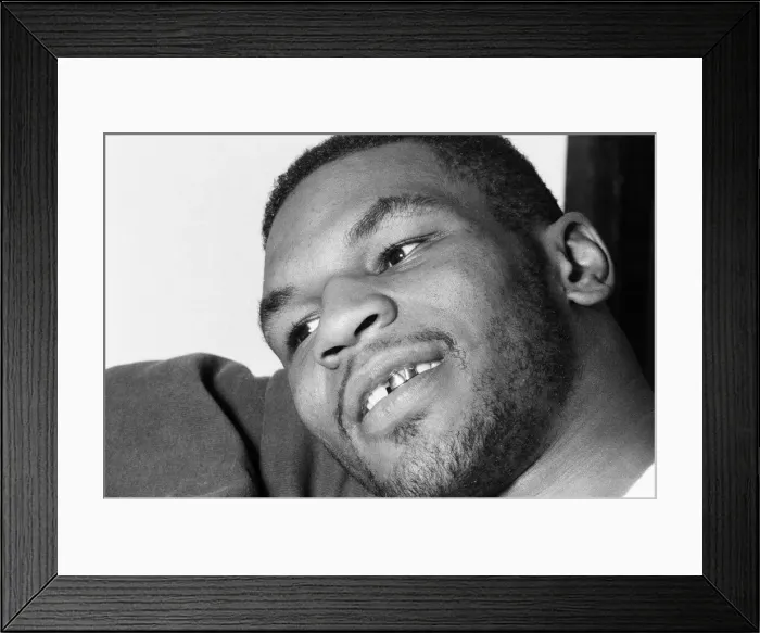 Framed Print : Mike Tyson in London to see Frank Bruno against James Quick'Tillis