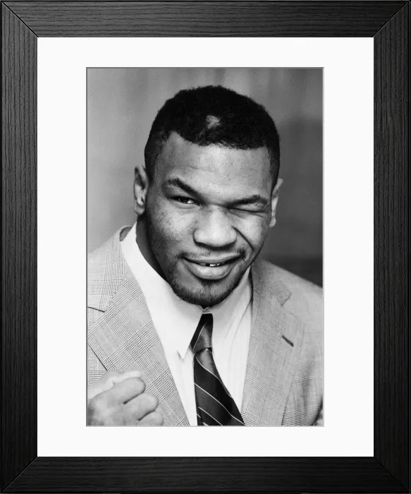 Framed Print : Mike Tyson in London to see Frank Bruno against James Quick'Tillis