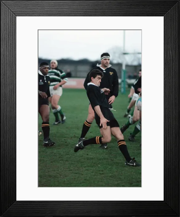 Framed Print : Rugby Union match in Newcastle. Newcastle Gosforth v Wasps