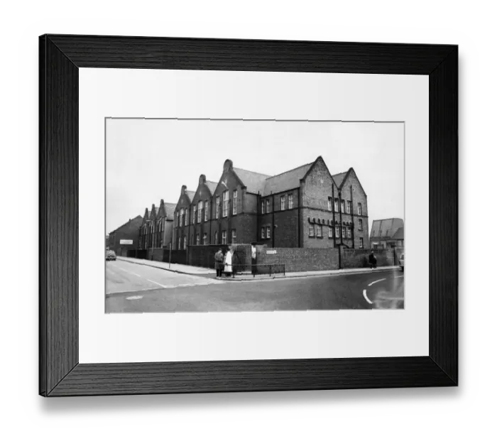Framed Print : Ashington Hirst County Middle School. December 1970