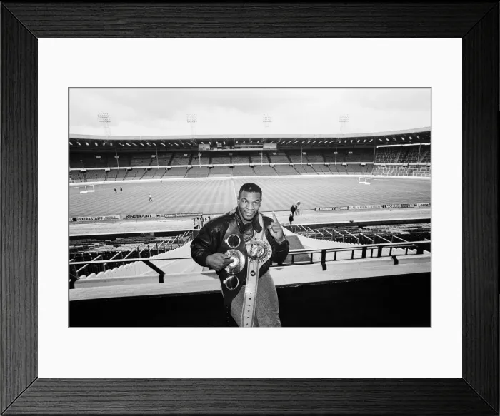 Framed Print : Mike Tyson in London to see Frank Bruno against James Quick'Tillis Framed Print : Mike Tyson in London to see Frank Bruno against James Quick'Tillis