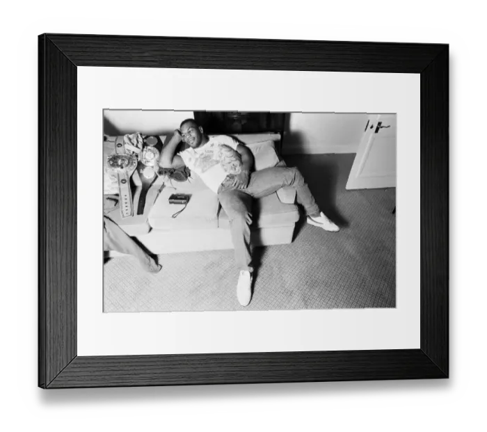 Framed Print : Mike Tyson in London to see Frank Bruno against James Quick'Tillis Framed Print : Mike Tyson in London to see Frank Bruno against James Quick'Tillis