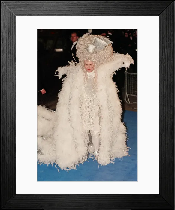 Framed Print : Elton John arriving at his 50th birthday party at Hammersmith Palais. 6th April 1997 Framed Print : Elton John arriving at his 50th birthday party at Hammersmith Palais. 6th April 1997