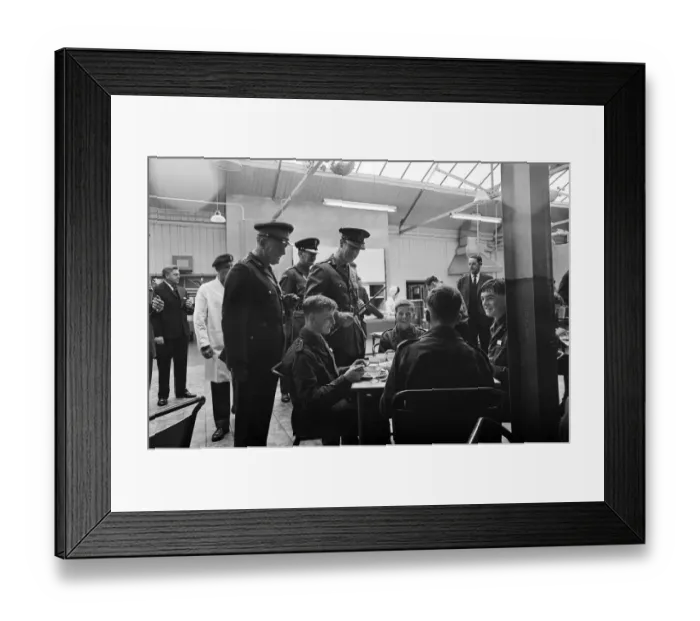 Framed Print : Prince Philip, Duke of Edinburgh, visiting the Infantry Junior Leaders Battalion at Park