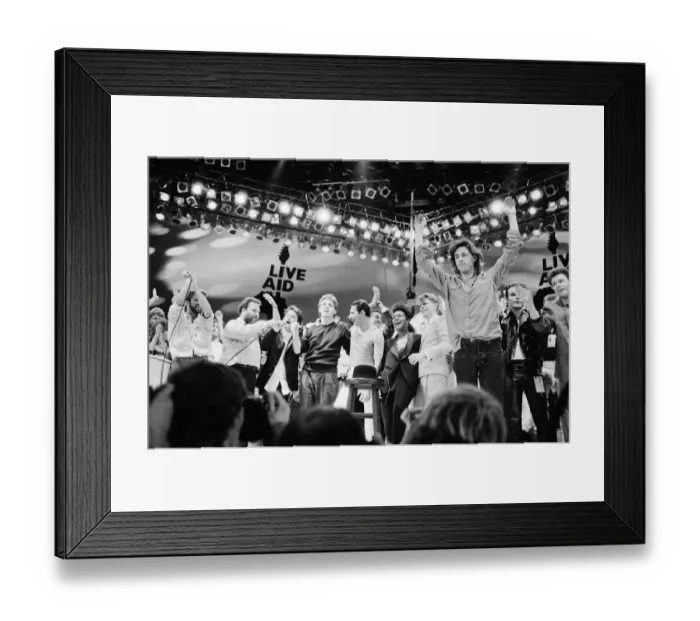Framed Print : Live Aid dual venue benefit concert held on 13th July 1985 at Wembley Stadium in London