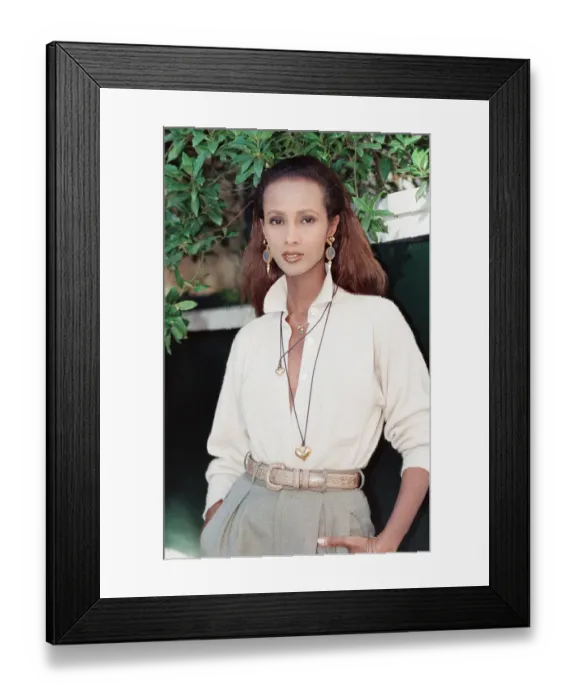 Framed Print : Iman, fashion model and actress, pictured in London, Wednesday 25th October 1989