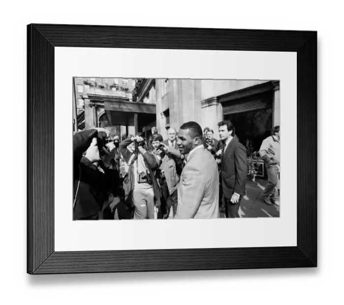 Framed Print : Mike Tyson in London to see Frank Bruno against James Quick'Tillis Framed Print : Mike Tyson in London to see Frank Bruno against James Quick'Tillis