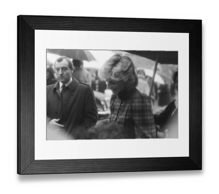 Framed Print : The Prince and Princess of Wales visit Mid Glamorgan in Wales