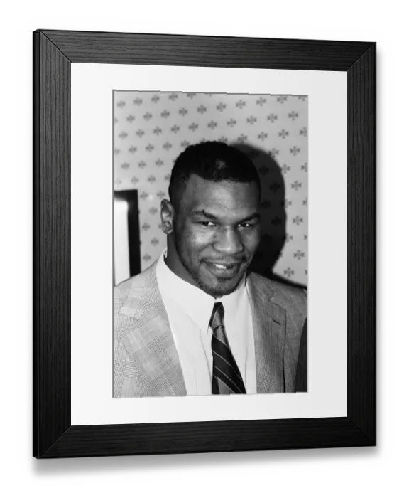 Framed Print : Mike Tyson in London to see Frank Bruno against James Quick'Tillis