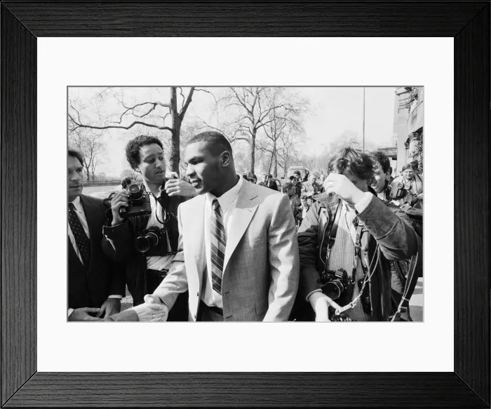 Framed Print : Mike Tyson in London to see Frank Bruno against James Quick'Tillis Framed Print : Mike Tyson in London to see Frank Bruno against James Quick'Tillis