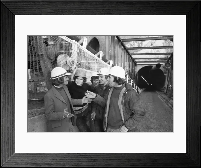 Framed Print : Channel Tunnel project cancelled 20th January 1975 On the day the button was to be Framed Print : Channel Tunnel project cancelled 20th January 1975 On the day the button was to be