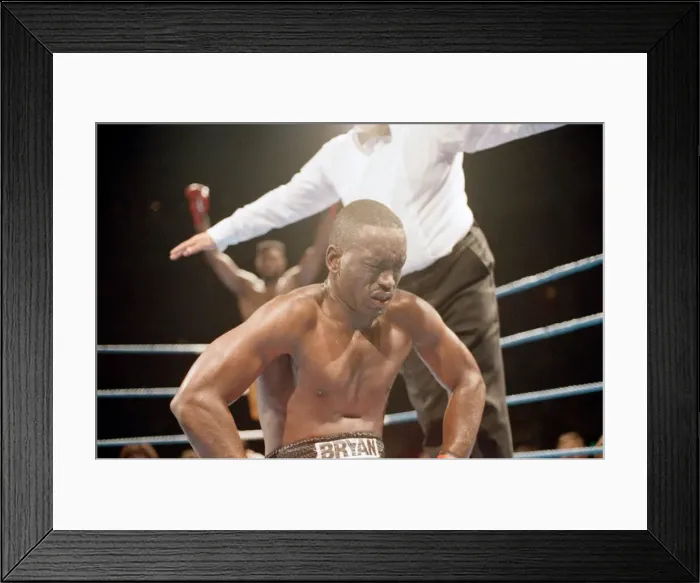 Framed Print : Professional debut for the 1988 Super Heavyweight Olympic Gold Medalist Lennox Lewis