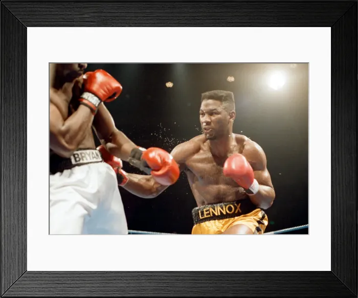 Framed Print : Professional debut for the 1988 Super Heavyweight Olympic Gold Medalist Lennox Lewis