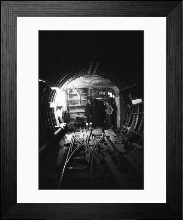 Framed Print : Construction of the Victoria Line under the streets of London 29th October 1964 Framed Print : Construction of the Victoria Line under the streets of London 29th October 1964