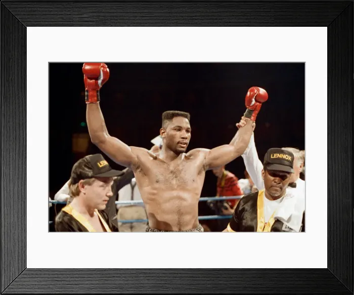 Framed Print : Professional debut for the 1988 Super Heavyweight Olympic Gold Medalist Lennox Lewis