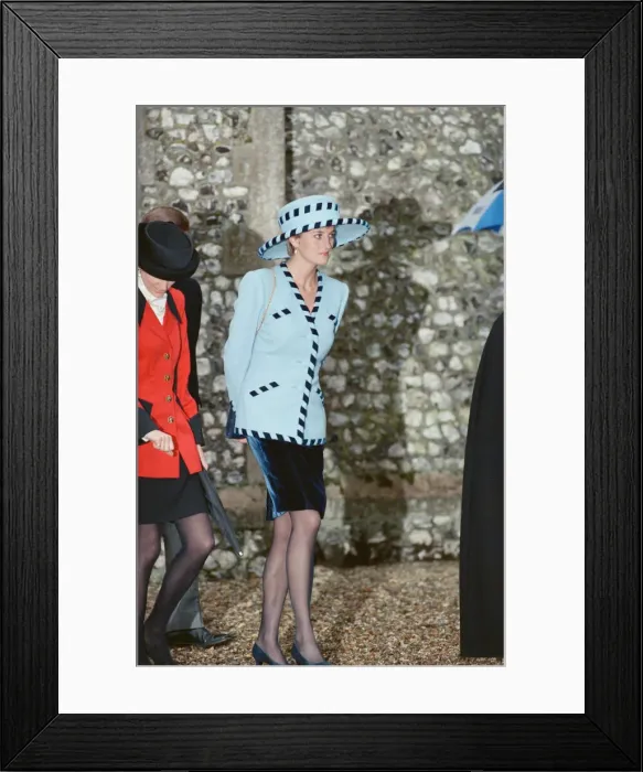 Framed Print : HRH The Princess of Wales, Princess Diana, attends the wedding of Hon Harry Herbert Framed Print : HRH The Princess of Wales, Princess Diana, attends the wedding of Hon Harry Herbert