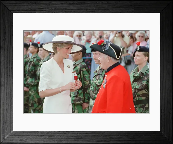 Framed Print : HRH The Princess of Wales, Princess Diana, at Portsmouth for a ceremony celebrating Framed Print : HRH The Princess of Wales, Princess Diana, at Portsmouth for a ceremony celebrating