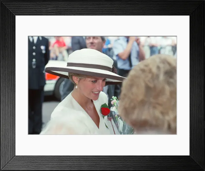 Framed Print : HRH The Princess of Wales, Princess Diana, at Portsmouth for a ceremony celebrating Framed Print : HRH The Princess of Wales, Princess Diana, at Portsmouth for a ceremony celebrating