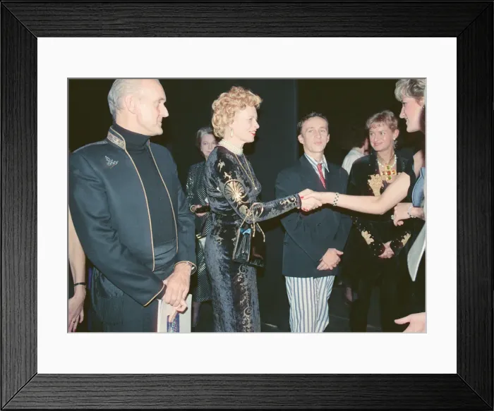 Framed Print : HRH The Princess of Wales, Princess Diana, attends Carnival of the Birds for